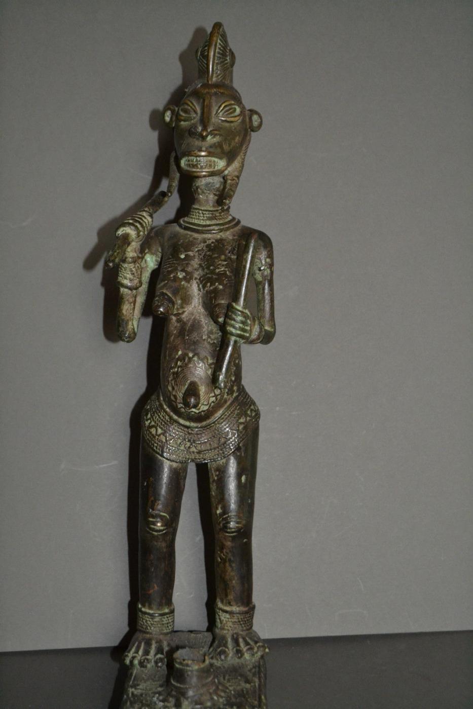  Rare Antique 19th Century African Tribal Bronze for sale