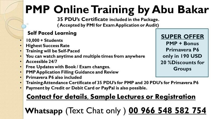 PMP 35 PDU's Training by Abu Bakar - Online [Now available online also