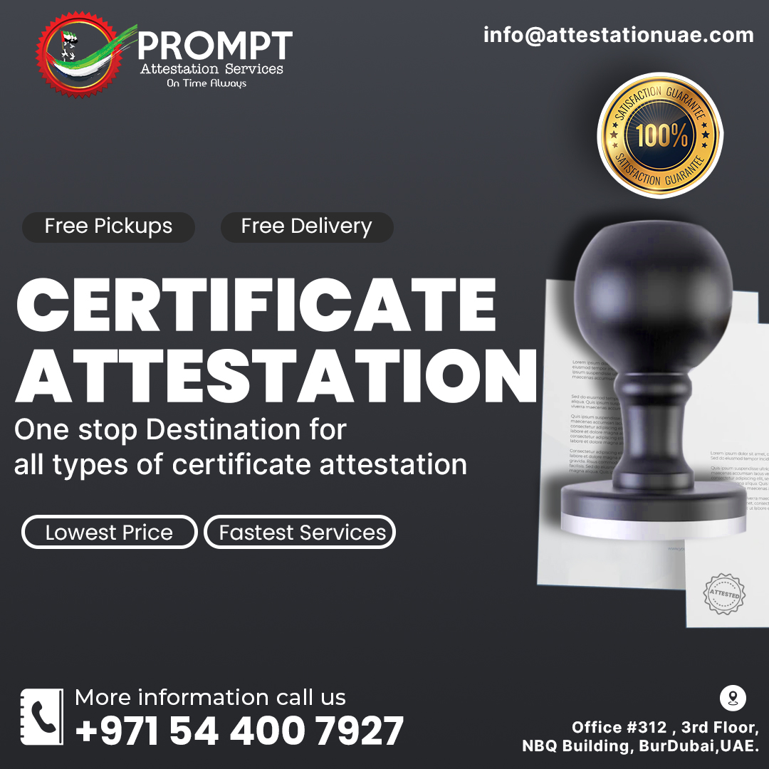 Best Certificate Attestation in Dubai
