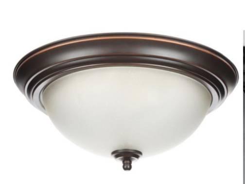 Commercial Electric 103 inch 1-Light Oil Rubbed Bronze Flush Mount